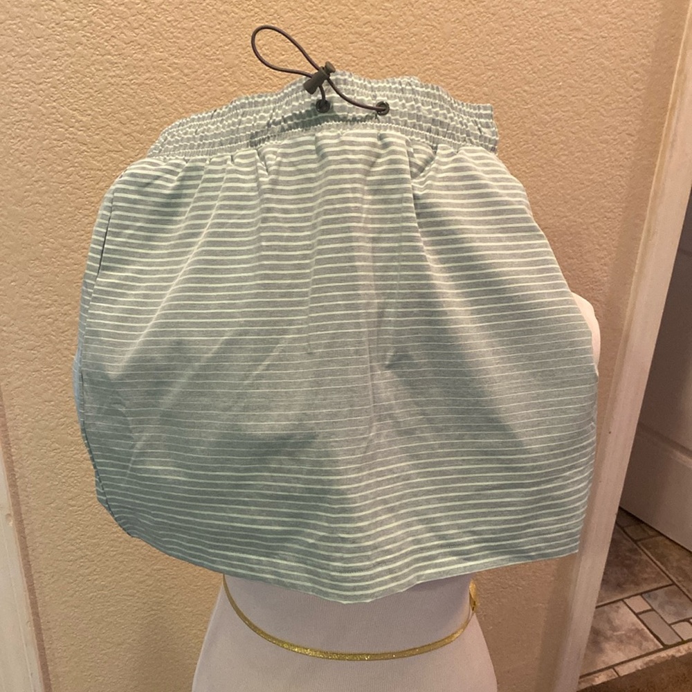 Green striped skort